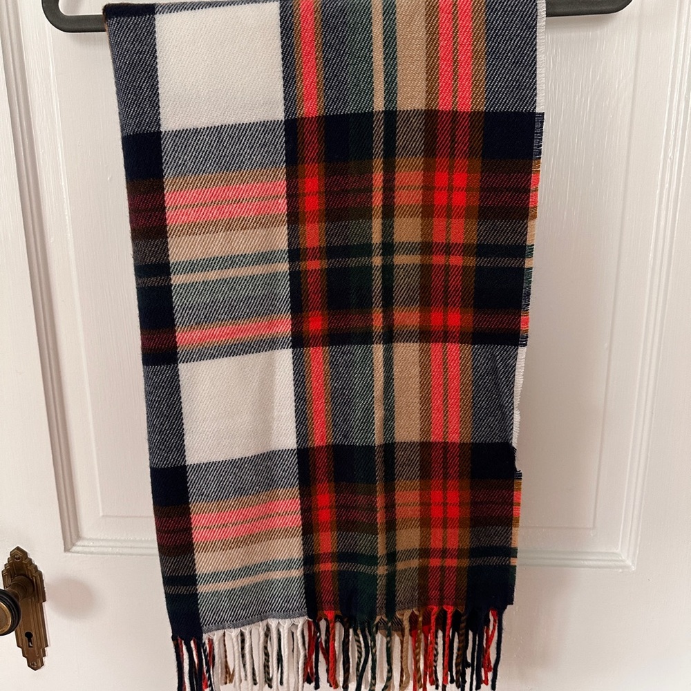 J. Crew Factory Tartan Plaid Scarf 24”x76”